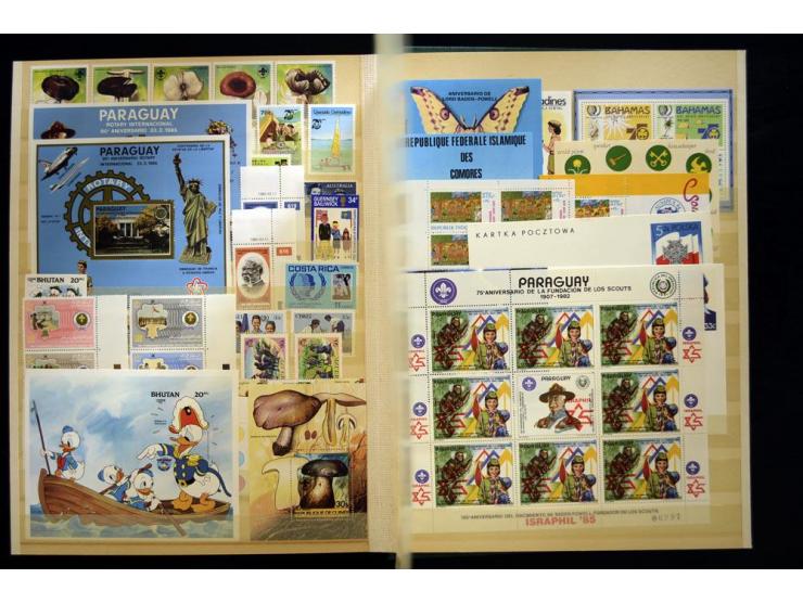 PFADFINDER (SCOUTS): 1918/83 (ca.), fast ausschließlich postfrische, sehr reichhaltige Sammlung, dabei Blocks, Gold- und Silb