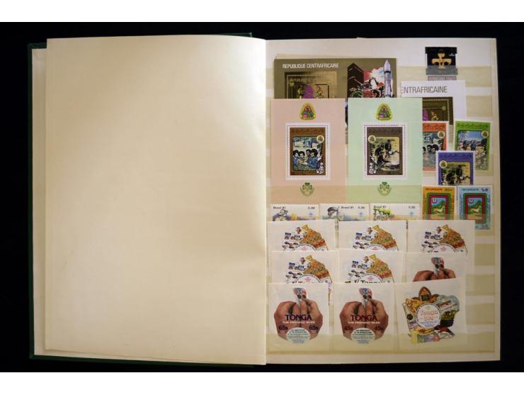PFADFINDER (SCOUTS): 1918/83 (ca.), fast ausschließlich postfrische, sehr reichhaltige Sammlung, dabei Blocks, Gold- und Silb