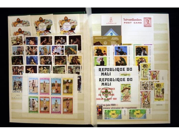 PFADFINDER (SCOUTS): 1918/83 (ca.), fast ausschließlich postfrische, sehr reichhaltige Sammlung, dabei Blocks, Gold- und Silb