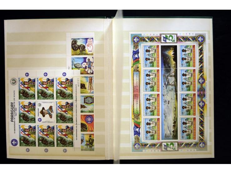 PFADFINDER (SCOUTS): 1918/83 (ca.), fast ausschließlich postfrische, sehr reichhaltige Sammlung, dabei Blocks, Gold- und Silb