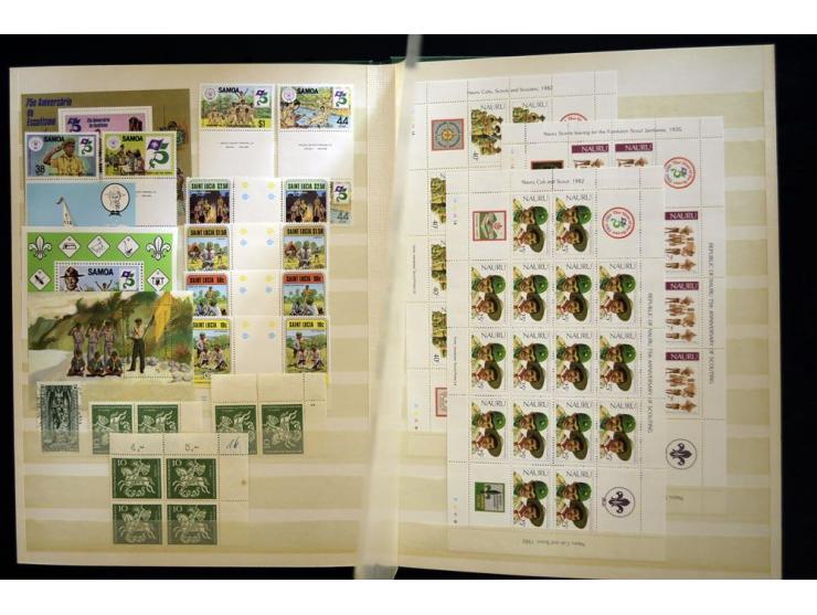 PFADFINDER (SCOUTS): 1918/83 (ca.), fast ausschließlich postfrische, sehr reichhaltige Sammlung, dabei Blocks, Gold- und Silb