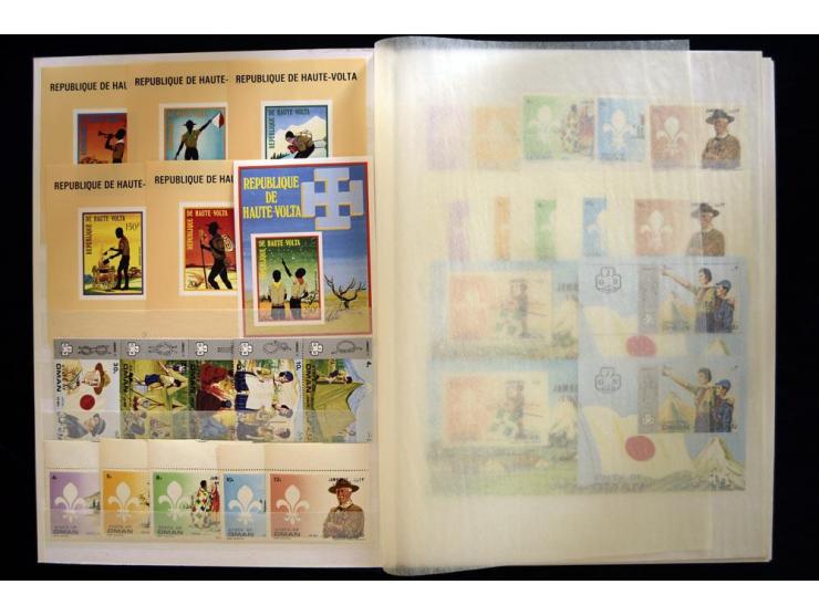 PFADFINDER (SCOUTS): 1918/83 (ca.), fast ausschließlich postfrische, sehr reichhaltige Sammlung, dabei Blocks, Gold- und Silb