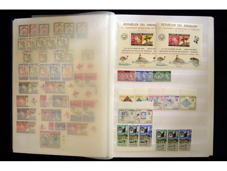 PFADFINDER (SCOUTS): 1918/83 (ca.), fast ausschließlich postfrische, sehr reichhaltige Sammlung, dabei Blocks, Gold- und Silb