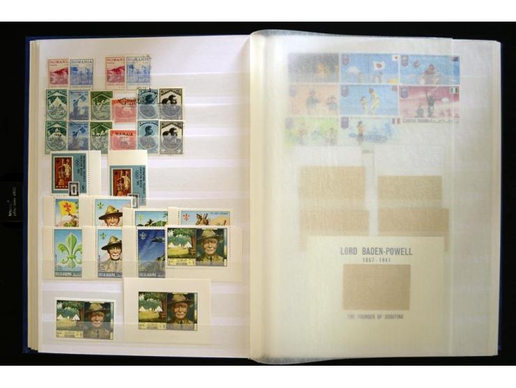 PFADFINDER (SCOUTS): 1918/83 (ca.), fast ausschließlich postfrische, sehr reichhaltige Sammlung, dabei Blocks, Gold- und Silb