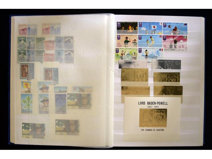 PFADFINDER (SCOUTS): 1918/83 (ca.), fast ausschließlich postfrische, sehr reichhaltige Sammlung, dabei Blocks, Gold- und Silb