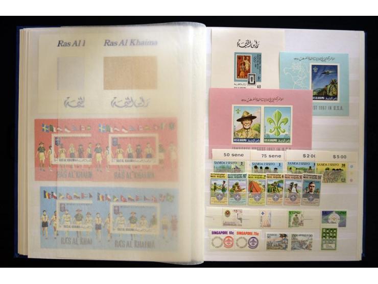PFADFINDER (SCOUTS): 1918/83 (ca.), fast ausschließlich postfrische, sehr reichhaltige Sammlung, dabei Blocks, Gold- und Silb