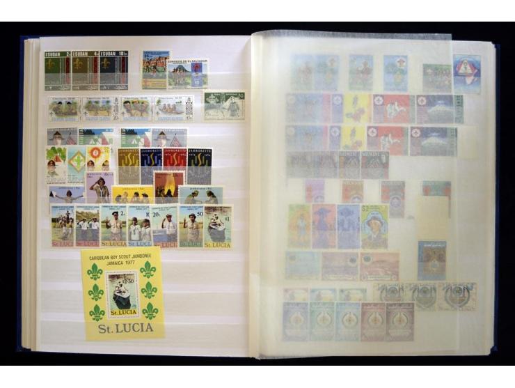 PFADFINDER (SCOUTS): 1918/83 (ca.), fast ausschließlich postfrische, sehr reichhaltige Sammlung, dabei Blocks, Gold- und Silb