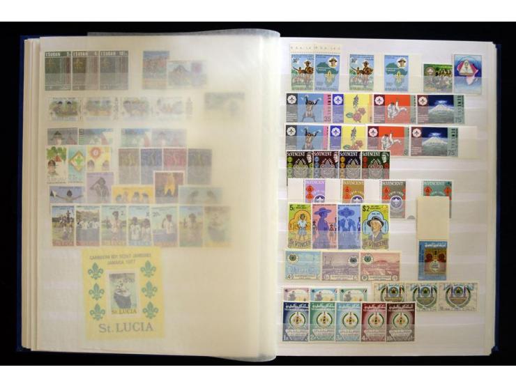 PFADFINDER (SCOUTS): 1918/83 (ca.), fast ausschließlich postfrische, sehr reichhaltige Sammlung, dabei Blocks, Gold- und Silb