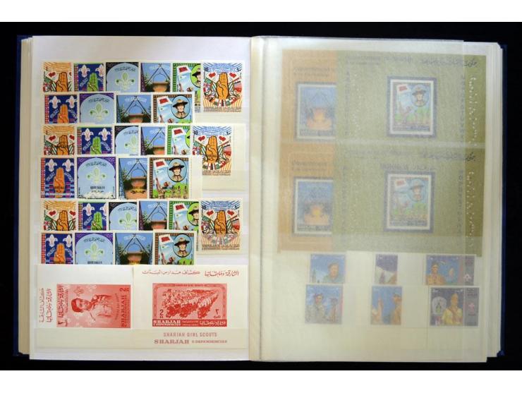 PFADFINDER (SCOUTS): 1918/83 (ca.), fast ausschließlich postfrische, sehr reichhaltige Sammlung, dabei Blocks, Gold- und Silb
