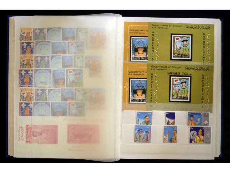 PFADFINDER (SCOUTS): 1918/83 (ca.), fast ausschließlich postfrische, sehr reichhaltige Sammlung, dabei Blocks, Gold- und Silb