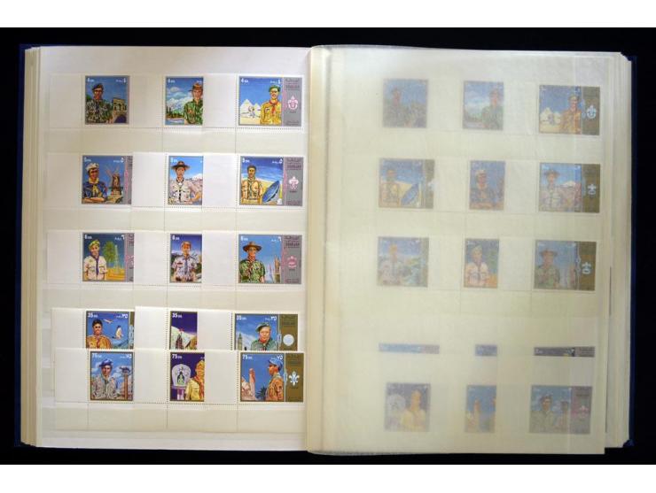 PFADFINDER (SCOUTS): 1918/83 (ca.), fast ausschließlich postfrische, sehr reichhaltige Sammlung, dabei Blocks, Gold- und Silb