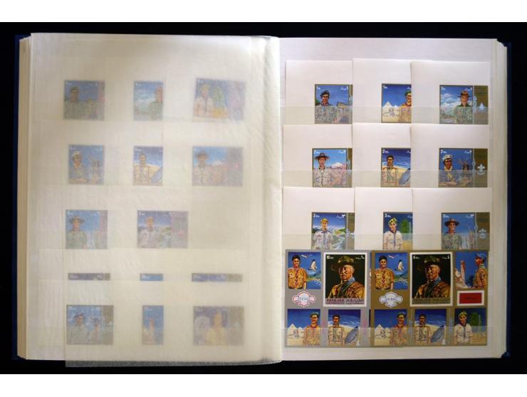 PFADFINDER (SCOUTS): 1918/83 (ca.), fast ausschließlich postfrische, sehr reichhaltige Sammlung, dabei Blocks, Gold- und Silb