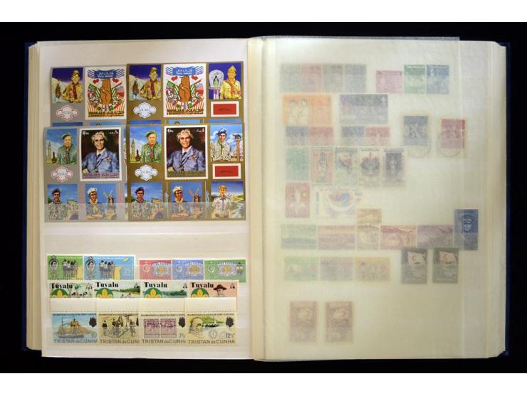 PFADFINDER (SCOUTS): 1918/83 (ca.), fast ausschließlich postfrische, sehr reichhaltige Sammlung, dabei Blocks, Gold- und Silb