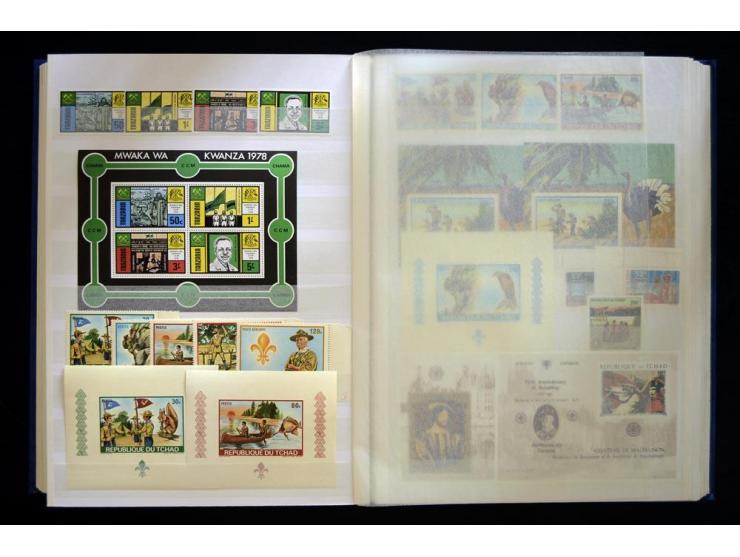 PFADFINDER (SCOUTS): 1918/83 (ca.), fast ausschließlich postfrische, sehr reichhaltige Sammlung, dabei Blocks, Gold- und Silb