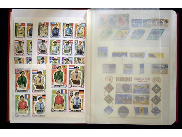PFADFINDER (SCOUTS): 1918/83 (ca.), fast ausschließlich postfrische, sehr reichhaltige Sammlung, dabei Blocks, Gold- und Silb