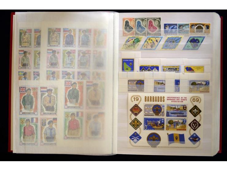 PFADFINDER (SCOUTS): 1918/83 (ca.), fast ausschließlich postfrische, sehr reichhaltige Sammlung, dabei Blocks, Gold- und Silb