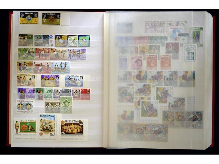 PFADFINDER (SCOUTS): 1918/83 (ca.), fast ausschließlich postfrische, sehr reichhaltige Sammlung, dabei Blocks, Gold- und Silb