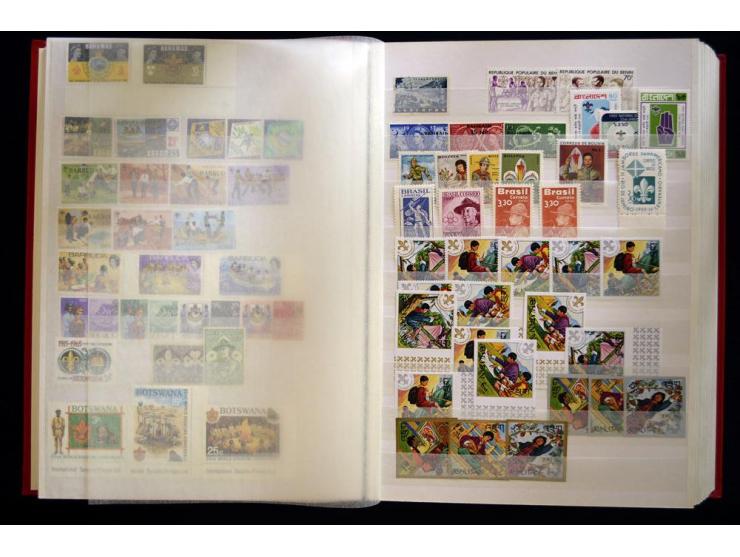 PFADFINDER (SCOUTS): 1918/83 (ca.), fast ausschließlich postfrische, sehr reichhaltige Sammlung, dabei Blocks, Gold- und Silb