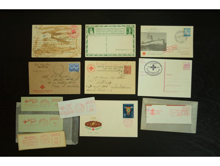  ROTES KREUZ: 1872/1990, umfangreicher Bestand mit einigen hundert Briefen, dabei viel Feldpost- und KGF-Belege, Sonder- und 