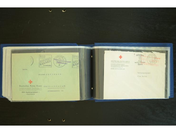  ROTES KREUZ: 1872/1990, umfangreicher Bestand mit einigen hundert Briefen, dabei viel Feldpost- und KGF-Belege, Sonder- und 