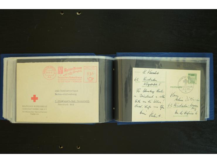  ROTES KREUZ: 1872/1990, umfangreicher Bestand mit einigen hundert Briefen, dabei viel Feldpost- und KGF-Belege, Sonder- und 