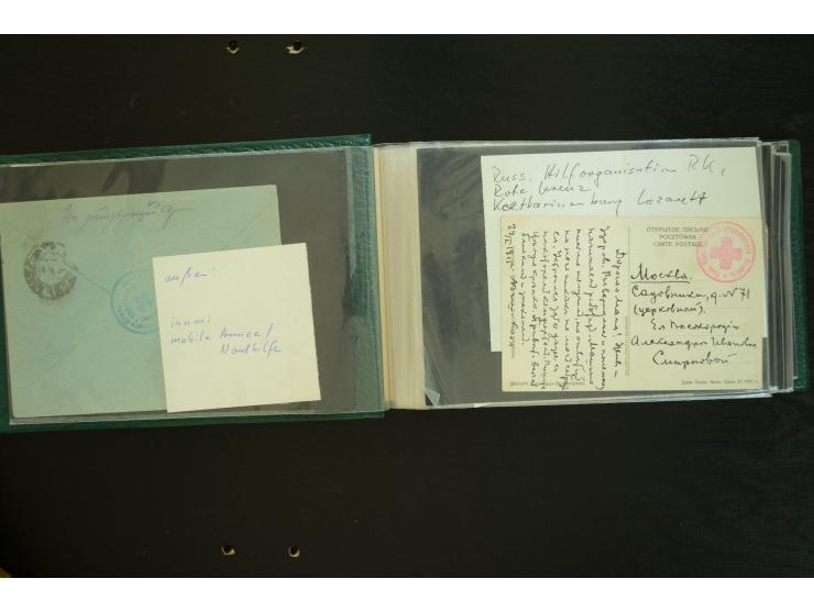  ROTES KREUZ: 1872/1990, umfangreicher Bestand mit einigen hundert Briefen, dabei viel Feldpost- und KGF-Belege, Sonder- und 