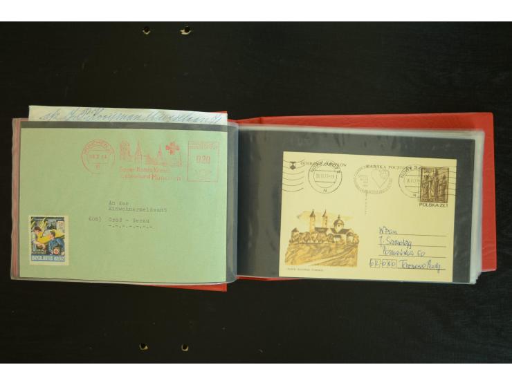  ROTES KREUZ: 1872/1990, umfangreicher Bestand mit einigen hundert Briefen, dabei viel Feldpost- und KGF-Belege, Sonder- und 