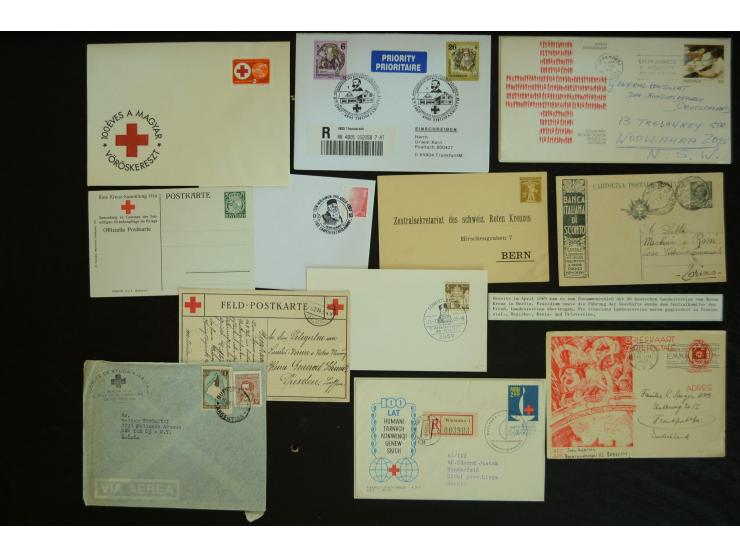  ROTES KREUZ: 1872/1990, umfangreicher Bestand mit einigen hundert Briefen, dabei viel Feldpost- und KGF-Belege, Sonder- und 