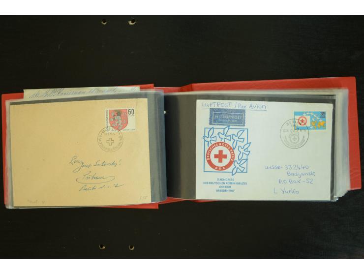  ROTES KREUZ: 1872/1990, umfangreicher Bestand mit einigen hundert Briefen, dabei viel Feldpost- und KGF-Belege, Sonder- und 