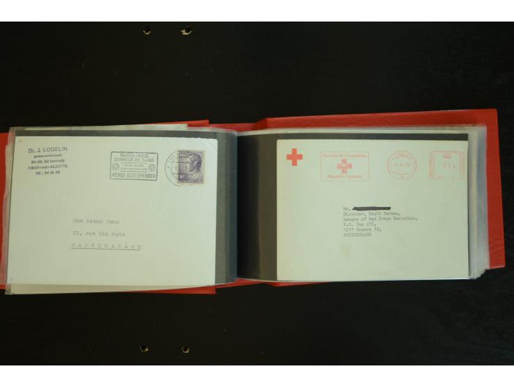  ROTES KREUZ: 1872/1990, umfangreicher Bestand mit einigen hundert Briefen, dabei viel Feldpost- und KGF-Belege, Sonder- und 