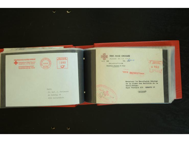  ROTES KREUZ: 1872/1990, umfangreicher Bestand mit einigen hundert Briefen, dabei viel Feldpost- und KGF-Belege, Sonder- und 