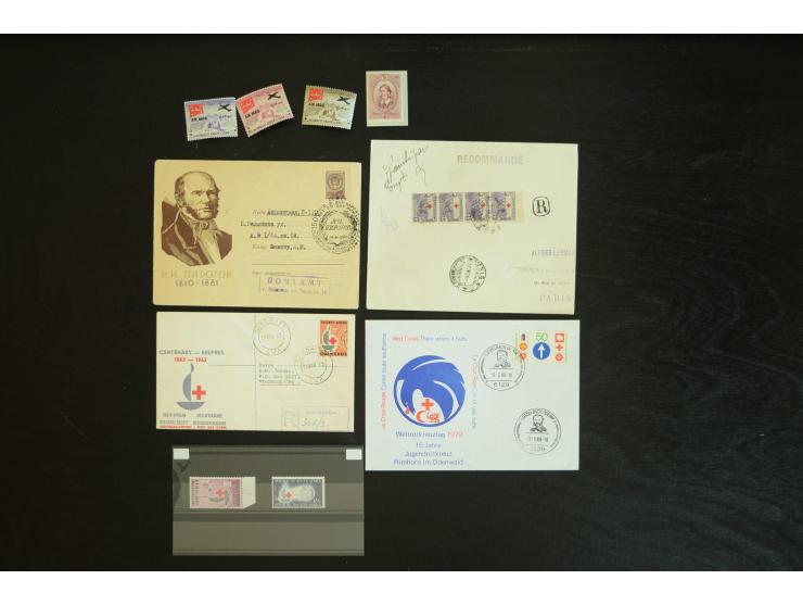  ROTES KREUZ: 1872/1990, umfangreicher Bestand mit einigen hundert Briefen, dabei viel Feldpost- und KGF-Belege, Sonder- und 