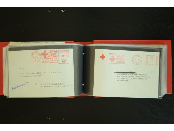  ROTES KREUZ: 1872/1990, umfangreicher Bestand mit einigen hundert Briefen, dabei viel Feldpost- und KGF-Belege, Sonder- und 