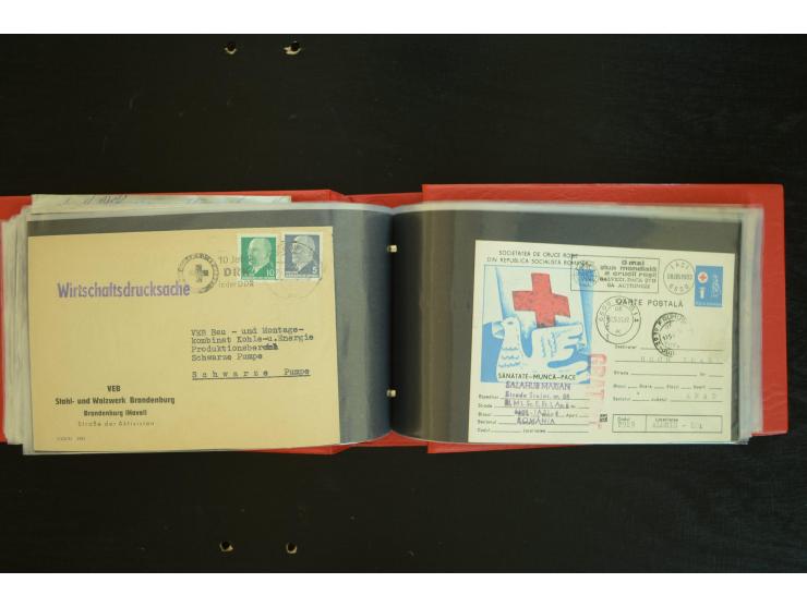  ROTES KREUZ: 1872/1990, umfangreicher Bestand mit einigen hundert Briefen, dabei viel Feldpost- und KGF-Belege, Sonder- und 