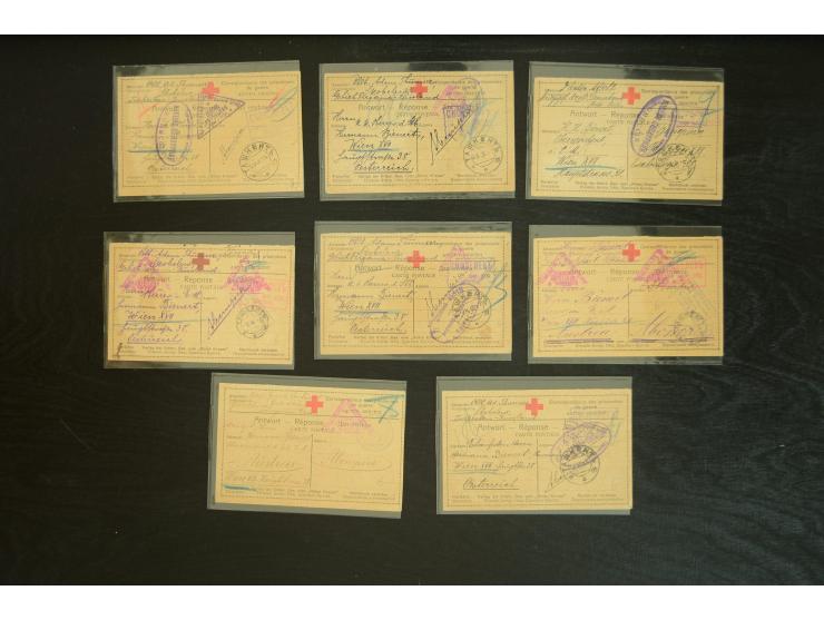  ROTES KREUZ: 1872/1990, umfangreicher Bestand mit einigen hundert Briefen, dabei viel Feldpost- und KGF-Belege, Sonder- und 