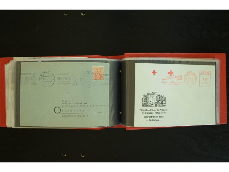  ROTES KREUZ: 1872/1990, umfangreicher Bestand mit einigen hundert Briefen, dabei viel Feldpost- und KGF-Belege, Sonder- und 