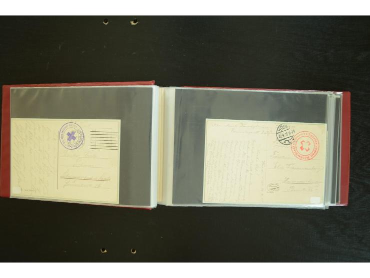  ROTES KREUZ: 1872/1990, umfangreicher Bestand mit einigen hundert Briefen, dabei viel Feldpost- und KGF-Belege, Sonder- und 