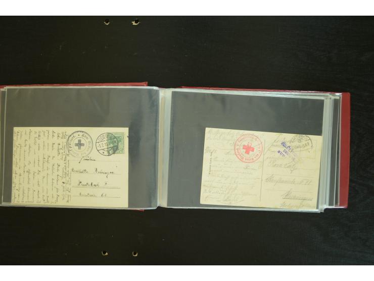  ROTES KREUZ: 1872/1990, umfangreicher Bestand mit einigen hundert Briefen, dabei viel Feldpost- und KGF-Belege, Sonder- und 