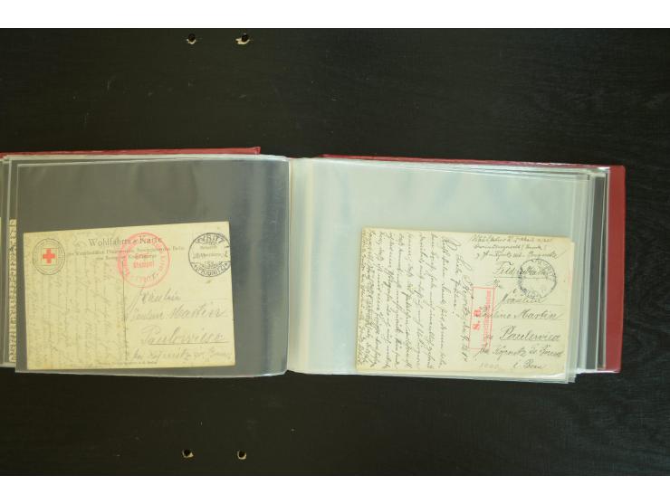  ROTES KREUZ: 1872/1990, umfangreicher Bestand mit einigen hundert Briefen, dabei viel Feldpost- und KGF-Belege, Sonder- und 