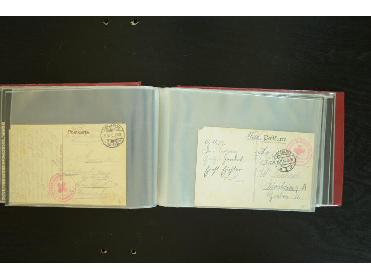  ROTES KREUZ: 1872/1990, umfangreicher Bestand mit einigen hundert Briefen, dabei viel Feldpost- und KGF-Belege, Sonder- und 