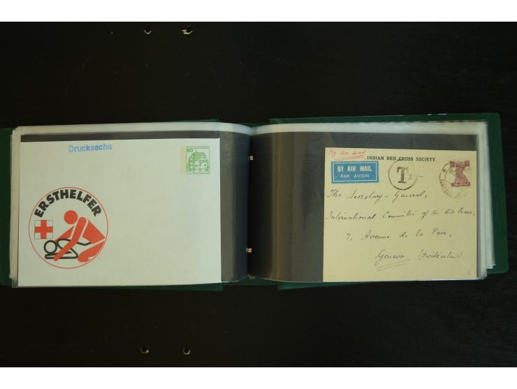  ROTES KREUZ: 1872/1990, umfangreicher Bestand mit einigen hundert Briefen, dabei viel Feldpost- und KGF-Belege, Sonder- und 