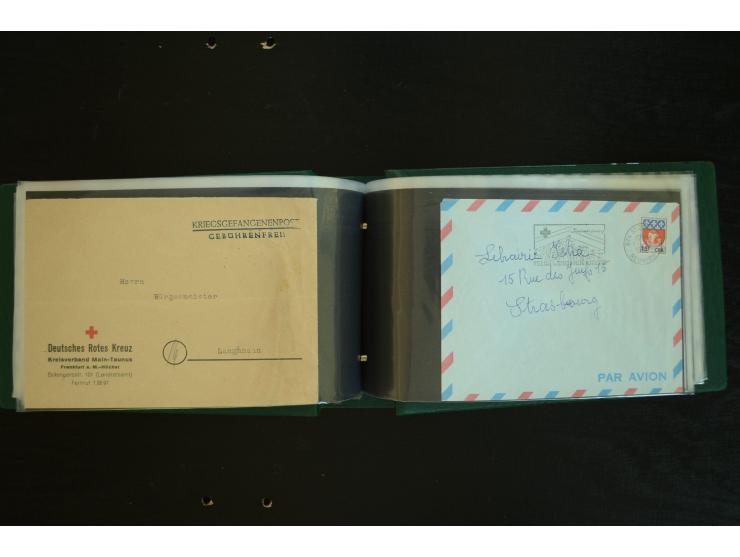  ROTES KREUZ: 1872/1990, umfangreicher Bestand mit einigen hundert Briefen, dabei viel Feldpost- und KGF-Belege, Sonder- und 