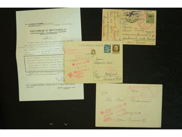  ROTES KREUZ: 1872/1990, umfangreicher Bestand mit einigen hundert Briefen, dabei viel Feldpost- und KGF-Belege, Sonder- und 