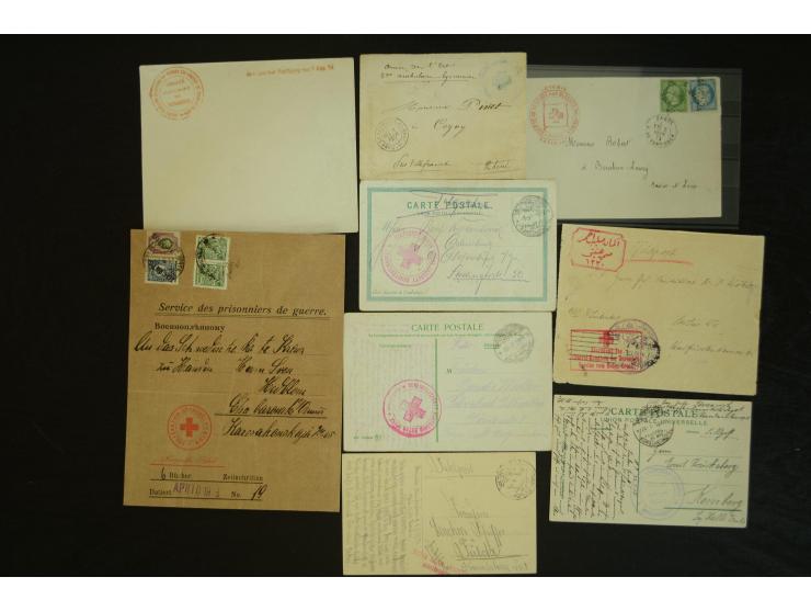  ROTES KREUZ: 1872/1990, umfangreicher Bestand mit einigen hundert Briefen, dabei viel Feldpost- und KGF-Belege, Sonder- und 