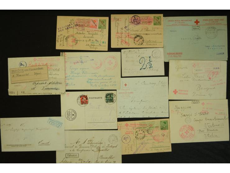  ROTES KREUZ: 1872/1990, umfangreicher Bestand mit einigen hundert Briefen, dabei viel Feldpost- und KGF-Belege, Sonder- und 