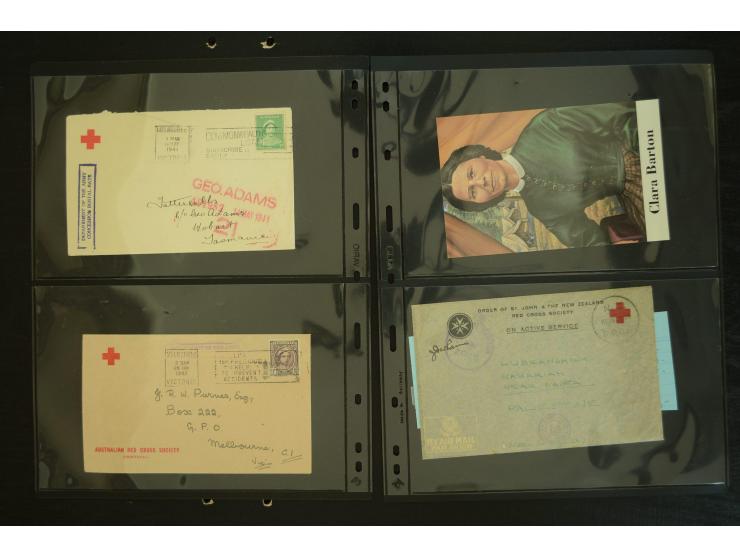  ROTES KREUZ: 1872/1990, umfangreicher Bestand mit einigen hundert Briefen, dabei viel Feldpost- und KGF-Belege, Sonder- und 