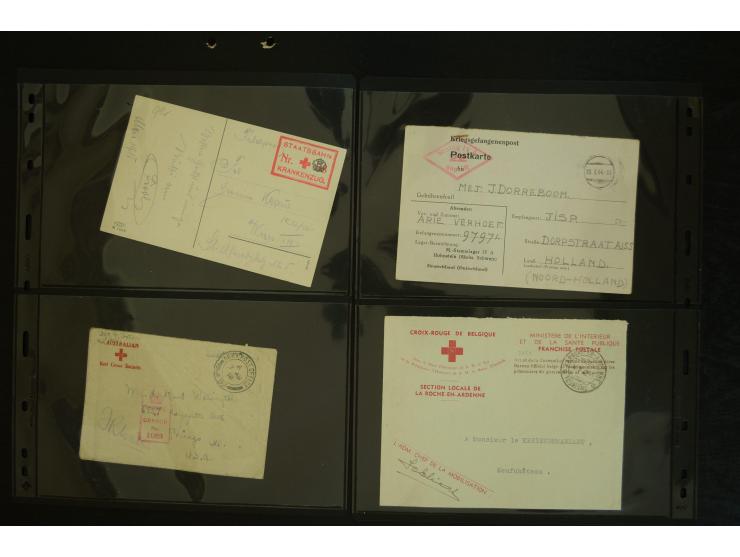  ROTES KREUZ: 1872/1990, umfangreicher Bestand mit einigen hundert Briefen, dabei viel Feldpost- und KGF-Belege, Sonder- und 