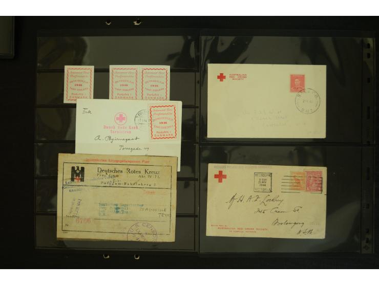  ROTES KREUZ: 1872/1990, umfangreicher Bestand mit einigen hundert Briefen, dabei viel Feldpost- und KGF-Belege, Sonder- und 
