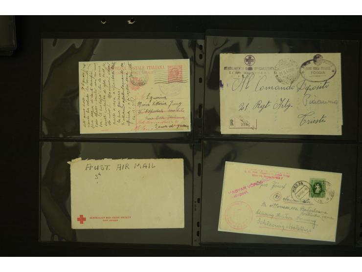  ROTES KREUZ: 1872/1990, umfangreicher Bestand mit einigen hundert Briefen, dabei viel Feldpost- und KGF-Belege, Sonder- und 