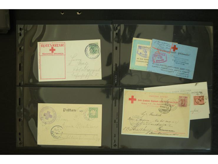  ROTES KREUZ: 1872/1990, umfangreicher Bestand mit einigen hundert Briefen, dabei viel Feldpost- und KGF-Belege, Sonder- und 